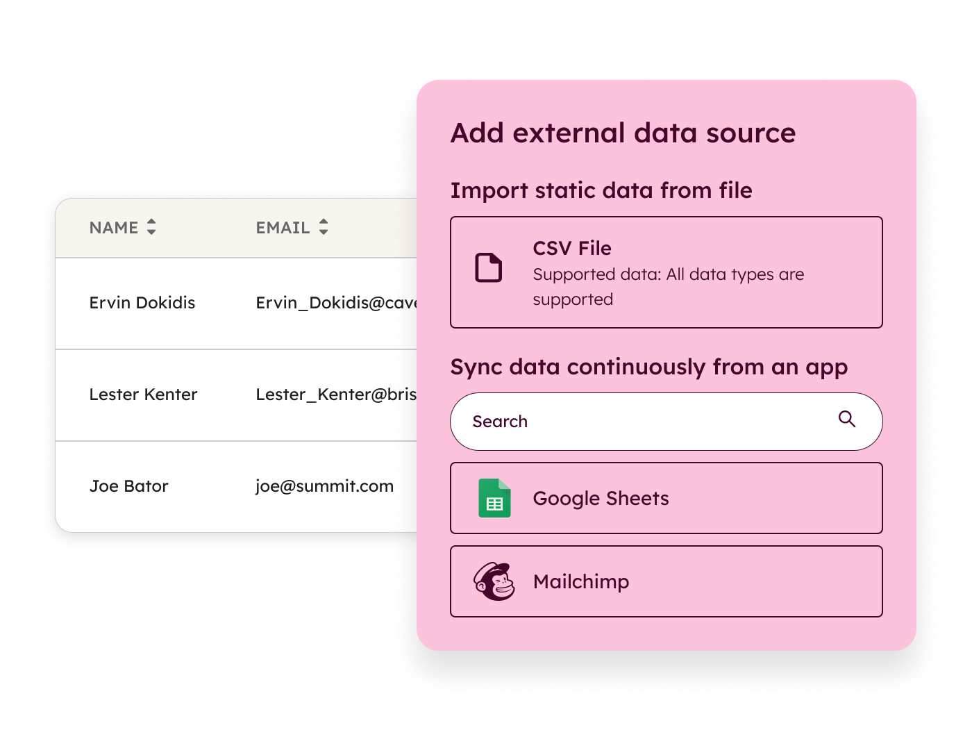Data Hub - Add External Data Source